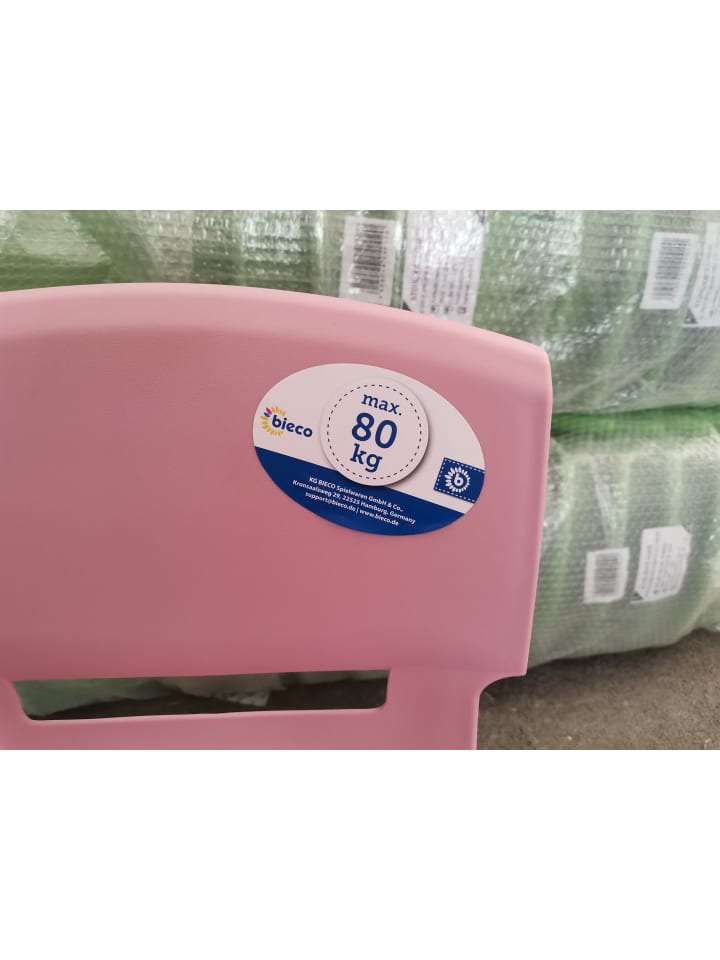 Bieco Spielwaren Kinderstuhl bis 80 kg belastbar in Rosa günstig kaufen onesize