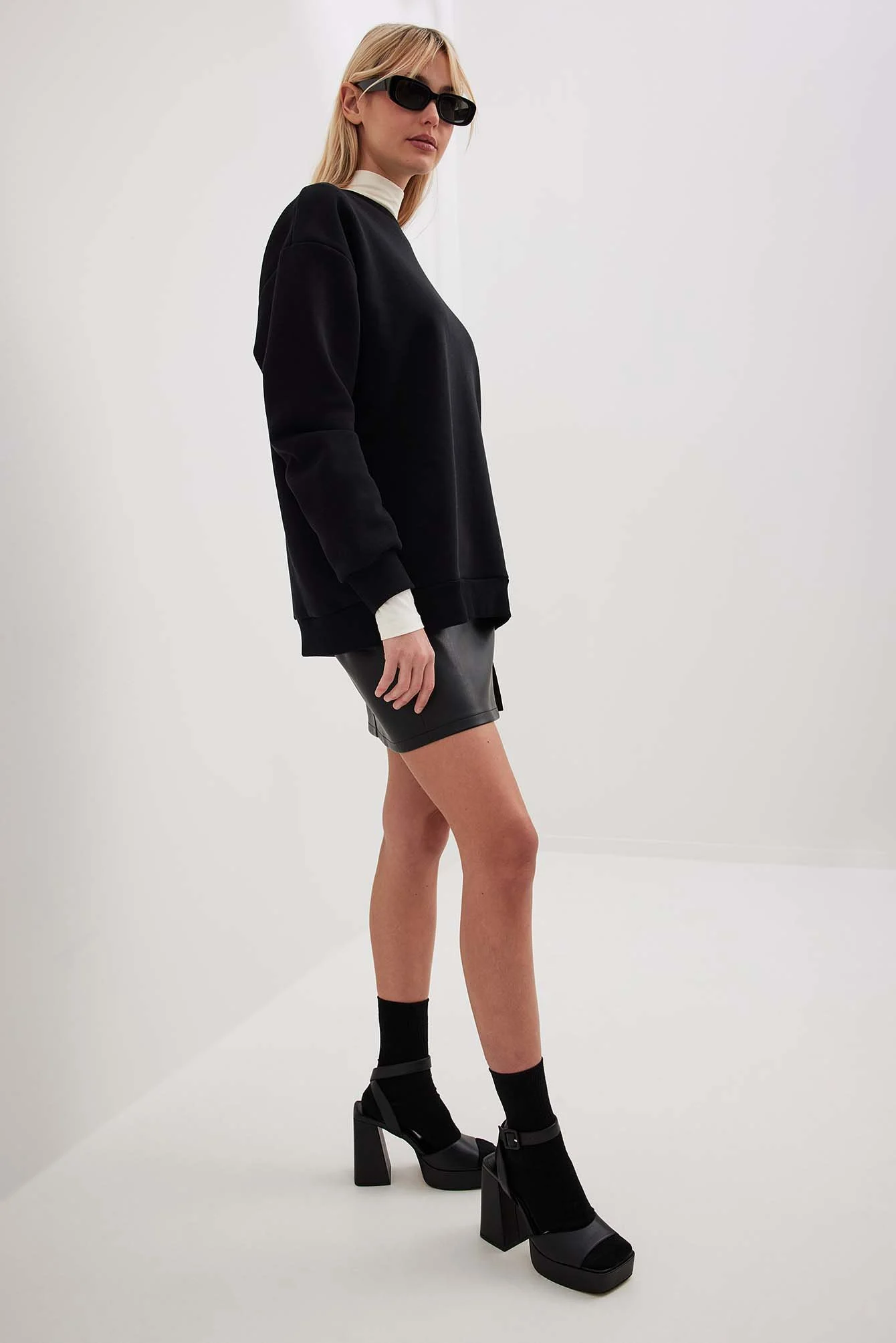Plateau Heels mit klobiger Schnalle