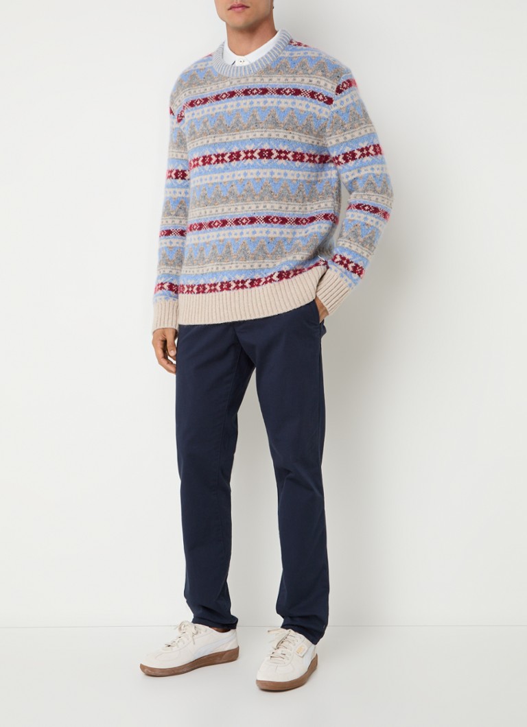 Gant Chunky Strickpullover aus Alpakawollmischung mit Strickmuster