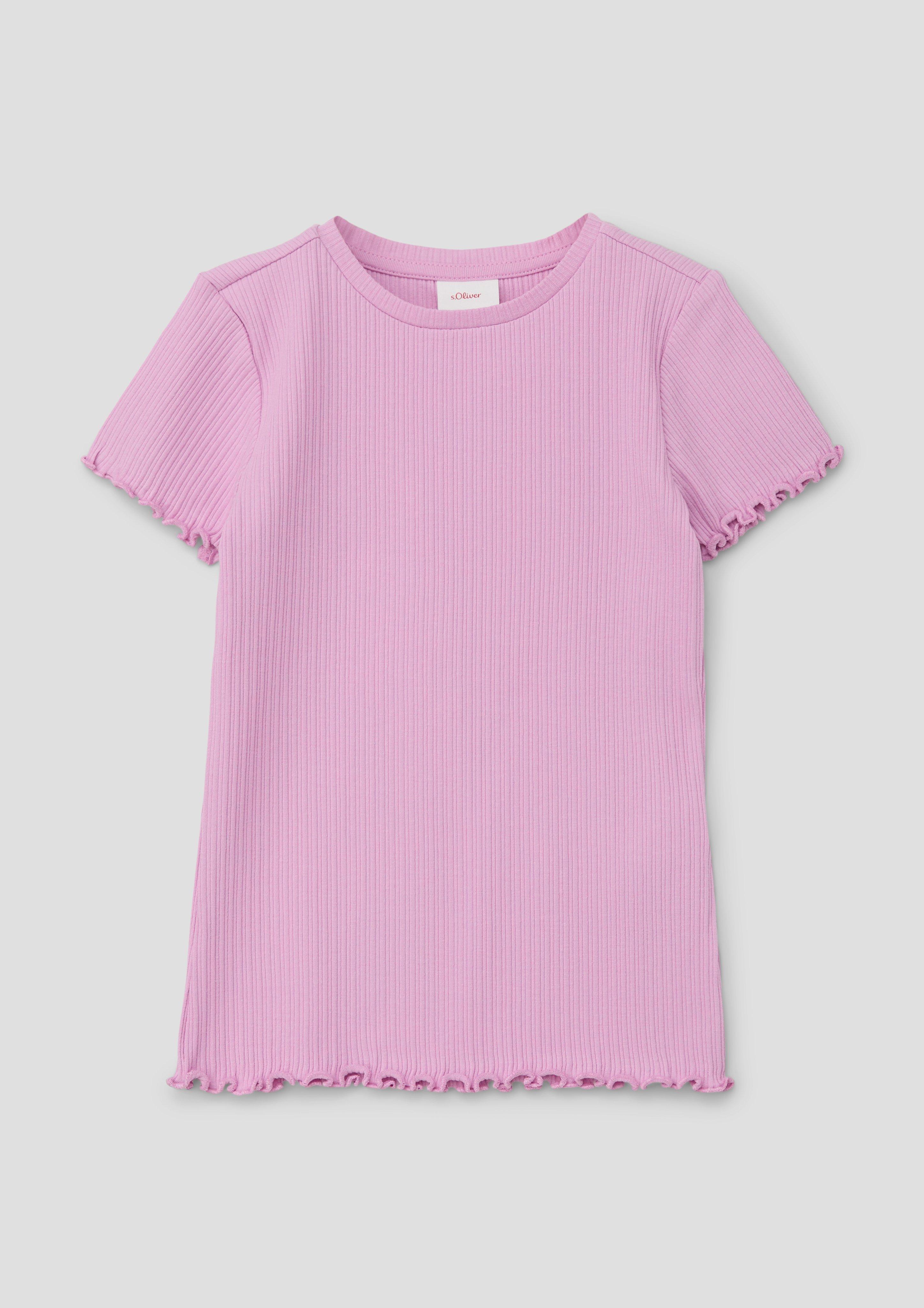 T-Shirt mit Rippstruktur  2142066-4442