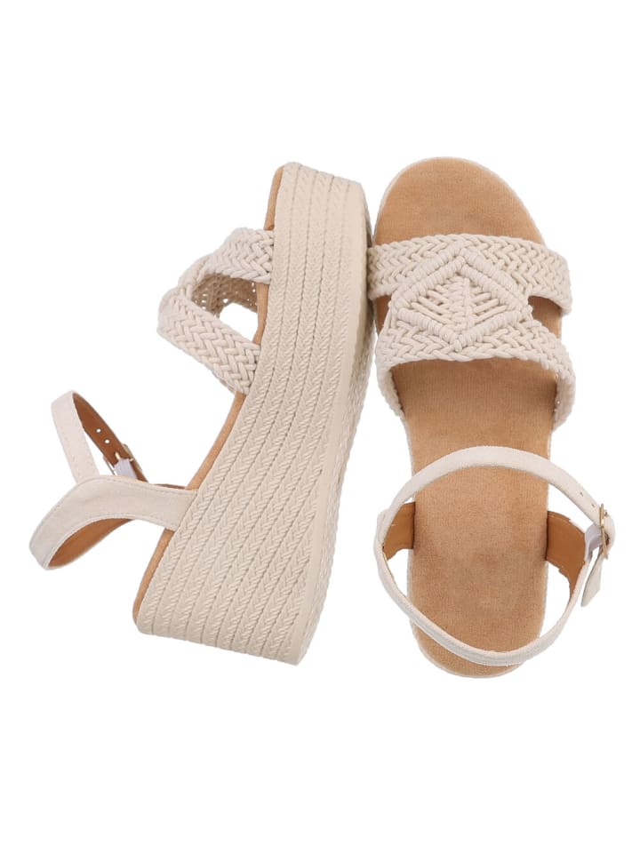 Ital-Design Sandale & Sandalette in Beige günstig kaufen