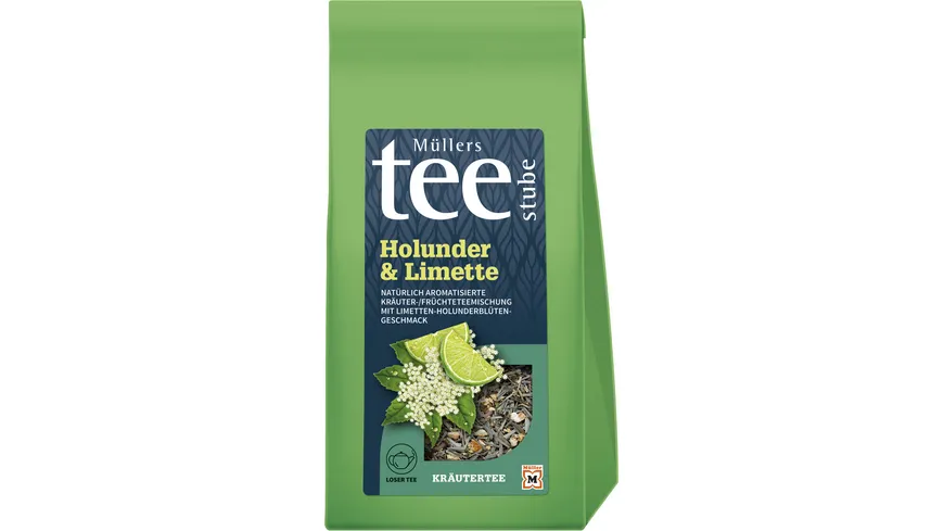 Müllers Teestube Kräutertee Lose Holunder & Limette 75 g