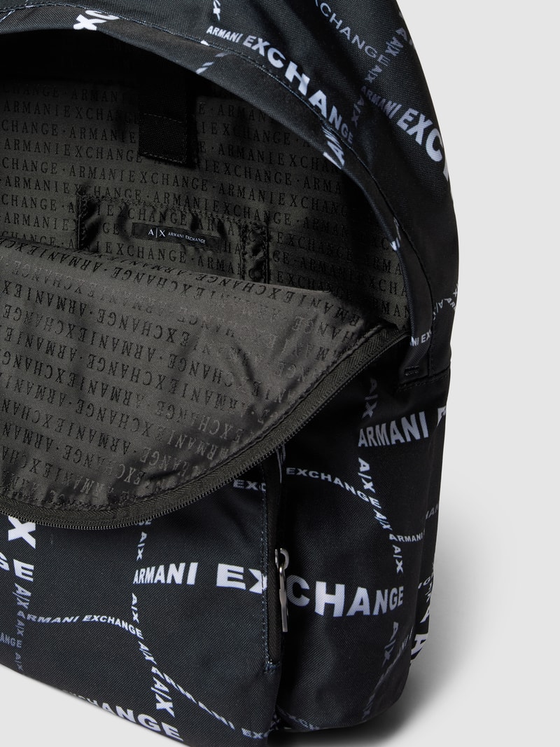 Rucksack mit Allover-Muster Modell 'AOP' in schwarz