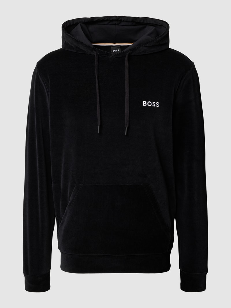 Hoodie mit Känguru-Tasche in schwarz