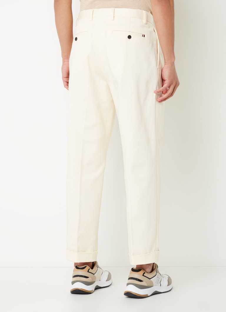 Tommy Hilfiger Tapered fit trousers with side pockets and pleat detail