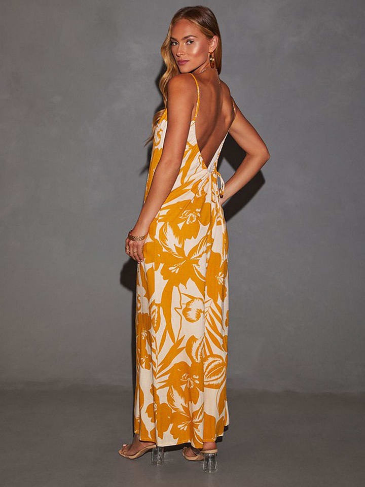 LA Angels Jumpsuit in Orange/ Weiß günstig kaufen