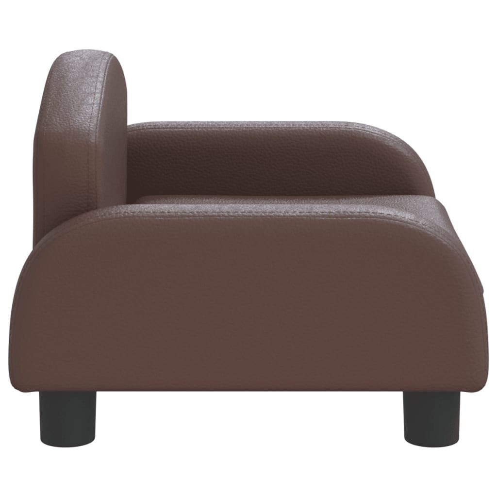 vidaXL Kindersofa Kindersofa Braun 50x40x30 cm Kunstleder Kindercouch Kindermöbel Kinder