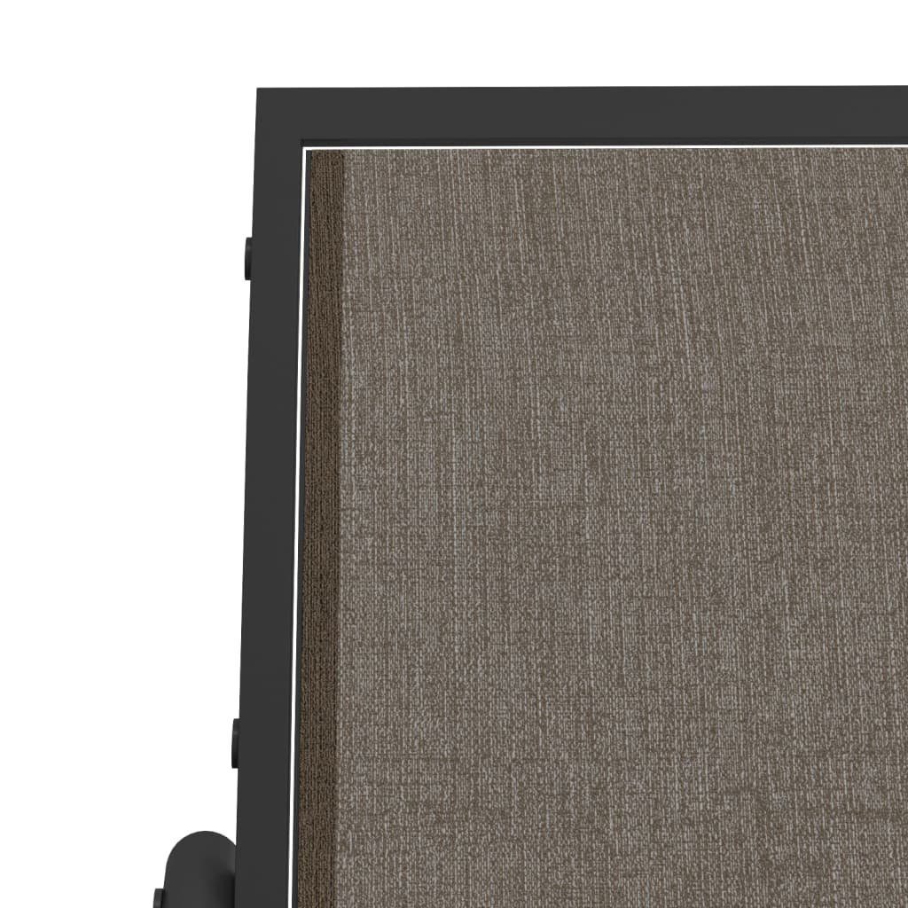 vidaXL Hollywoodschaukel Garten-Schaukelbank Braun 120,5x76x86,5 cm Textilen & Stahl, 1 tlg.