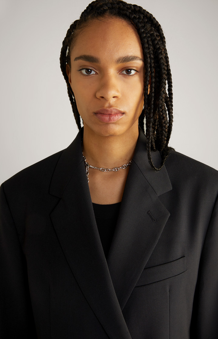 Unisex-Boyfriend-Blazer in Schwarz