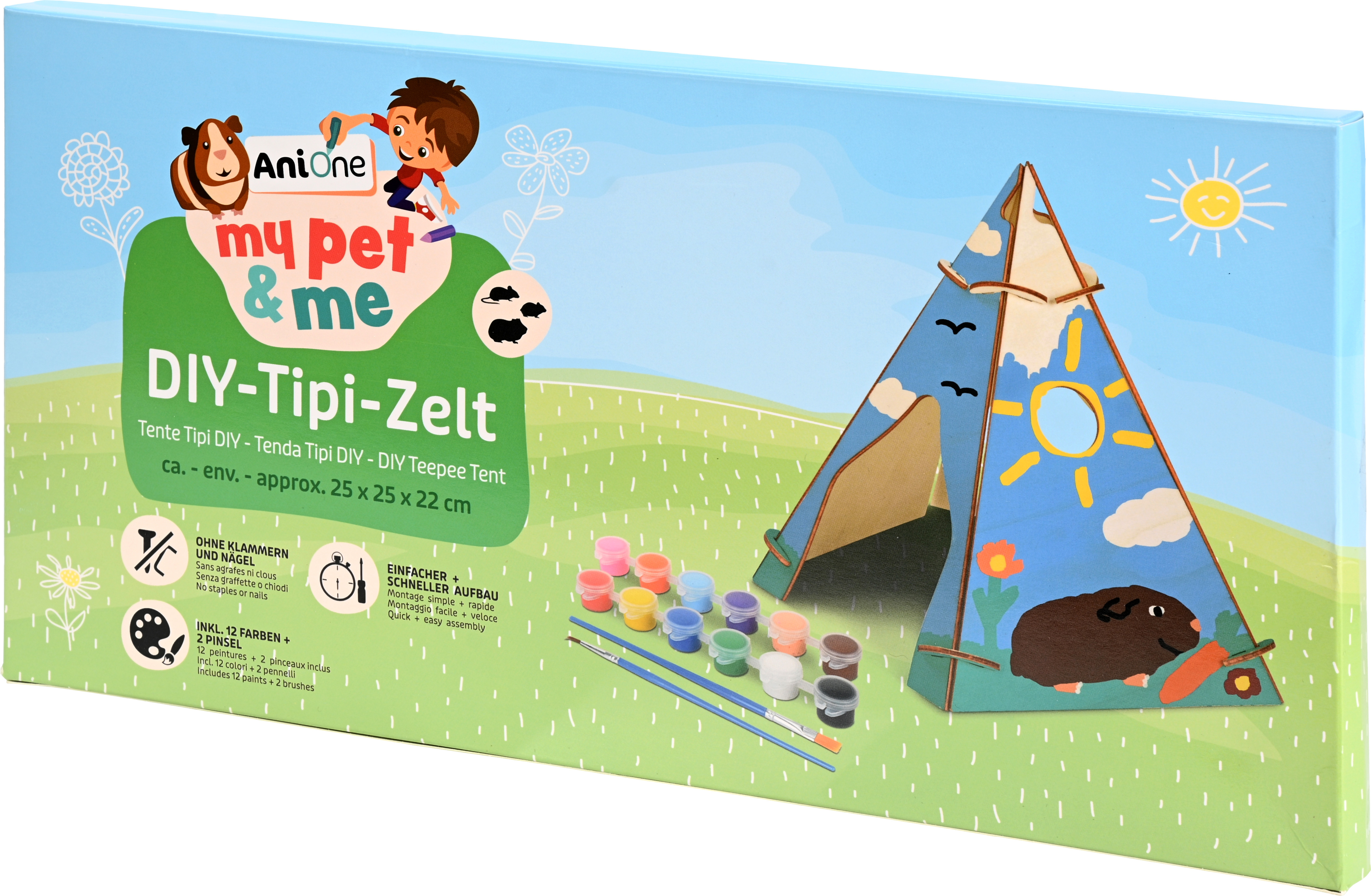 AniOne Käfigzubehör AniOne my pet & me Nager DIY Tipi Zelt
