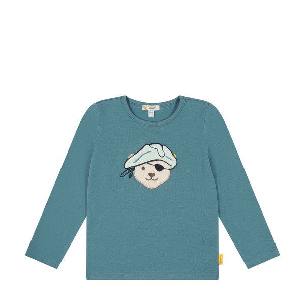 T-Shirt langarm, mittelblau für Jungs