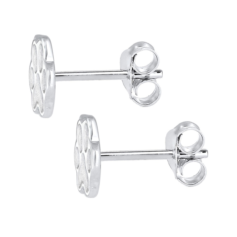 Elli Elli Boucles d'Oreilles Femmes Patte Empreinte Chien Chat en Argent Sterling 925 Boucles d'oreilles