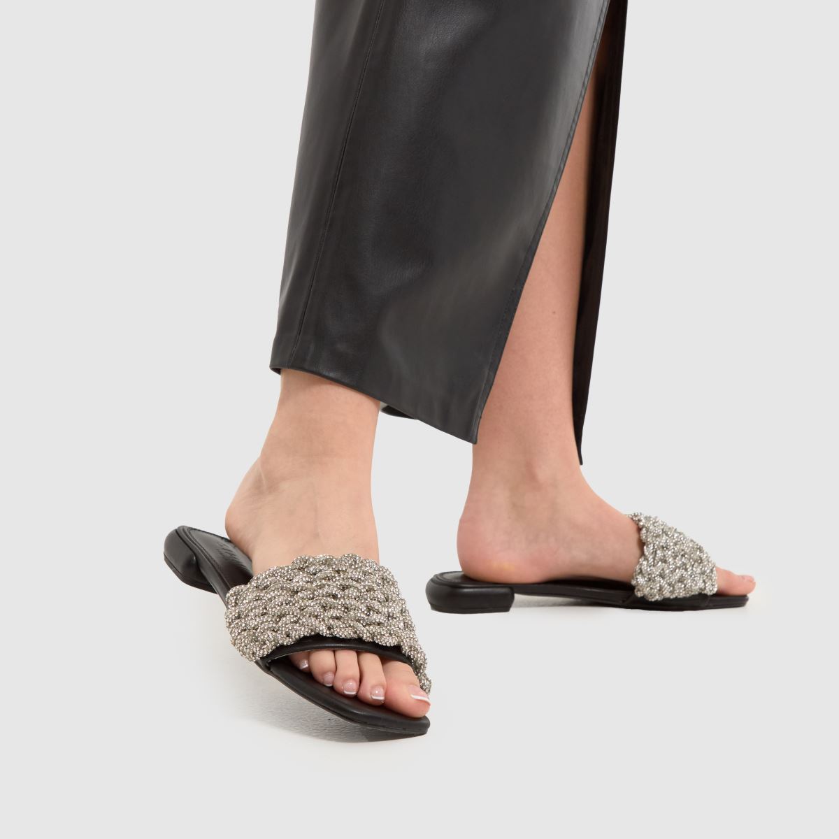 SIMMI Paris – Svarta sandaler med blingmönster