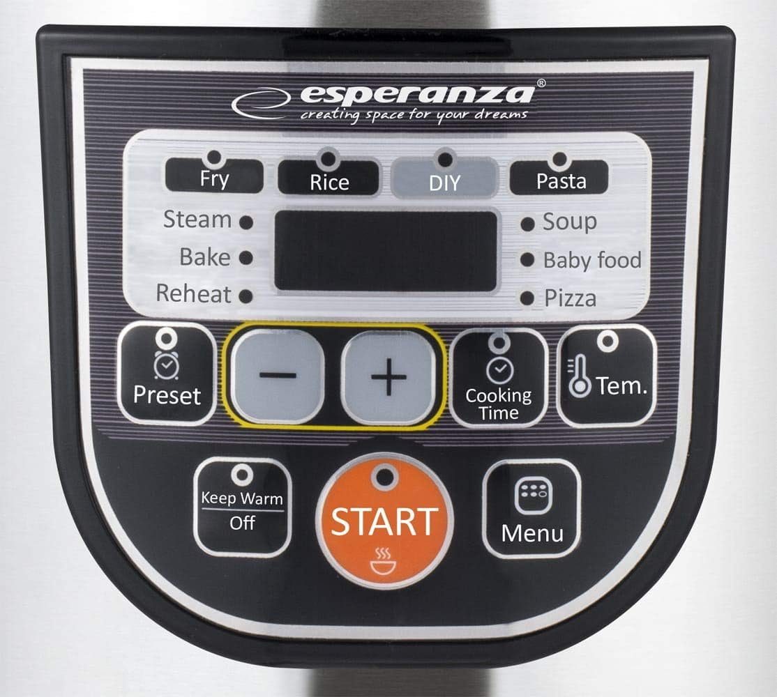 Esperanza Multikocher Esperanza EKG011 Multikocher 5L Multifunktions-Kochtopf, 860,00 W, mit allen Zubehören