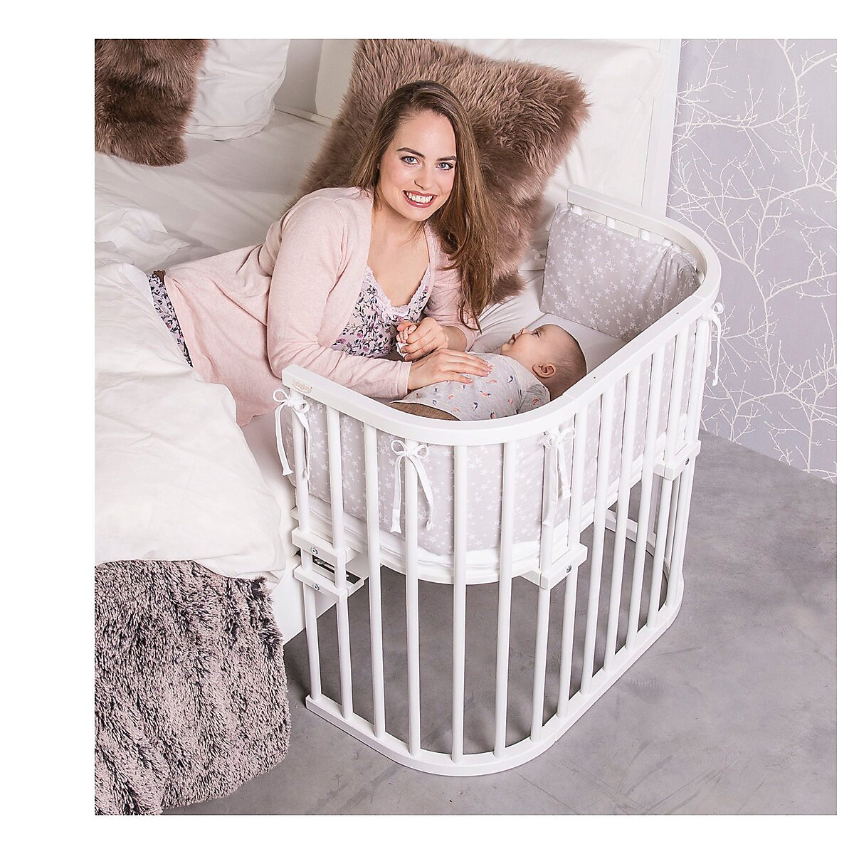 Beistellbett Original 81x43 cm mit Matratze Classic Soft