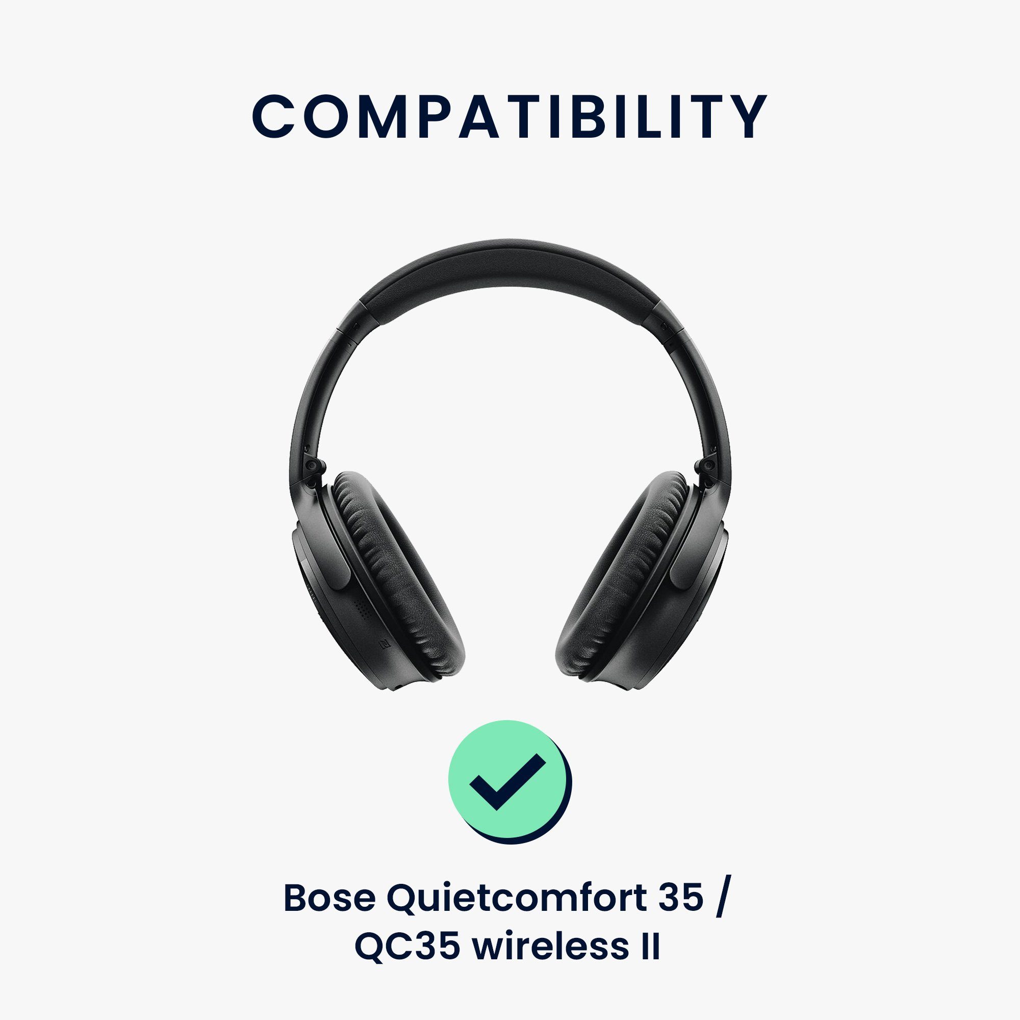 kwmobile Bügelpolster Aluminium Kopfhörerhalter für Quietcomfort 35 / QC35 wireless II, Kopfhörer Halter Kabelhalterung