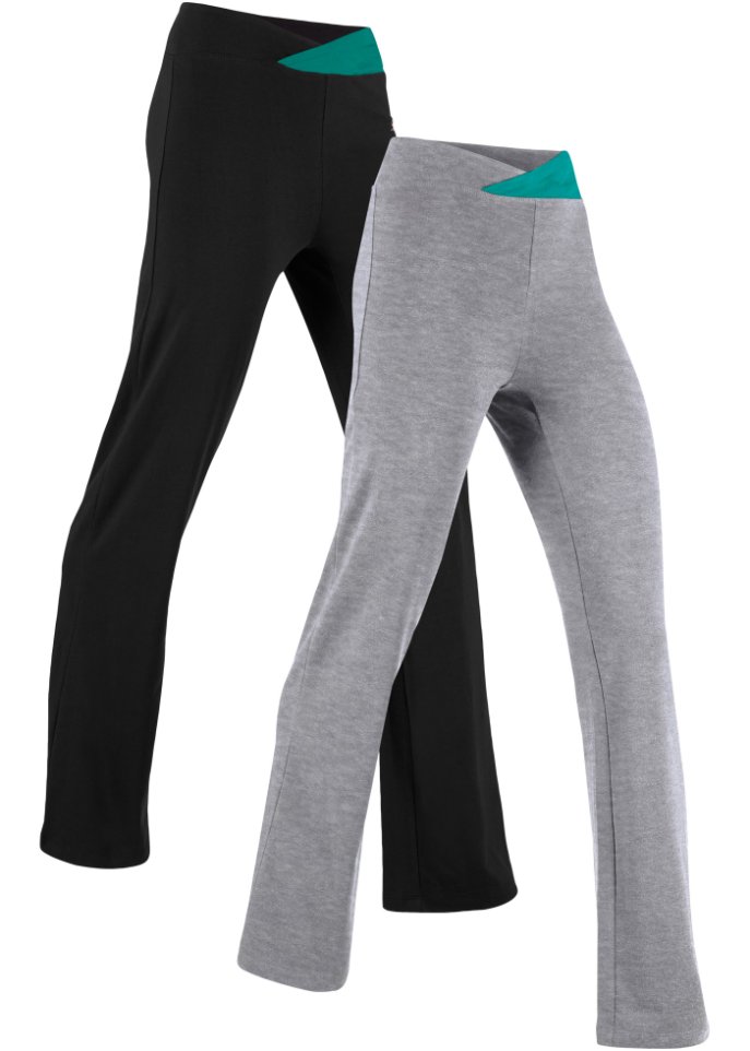 Baumwoll-Sporthose, Bootcut (2er Pack)