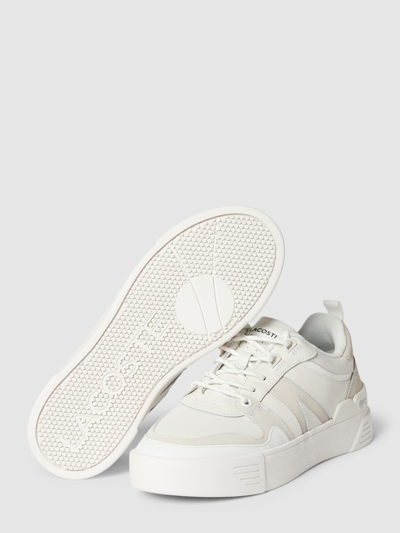 Sneaker mit Kontrastbesatz in weiß