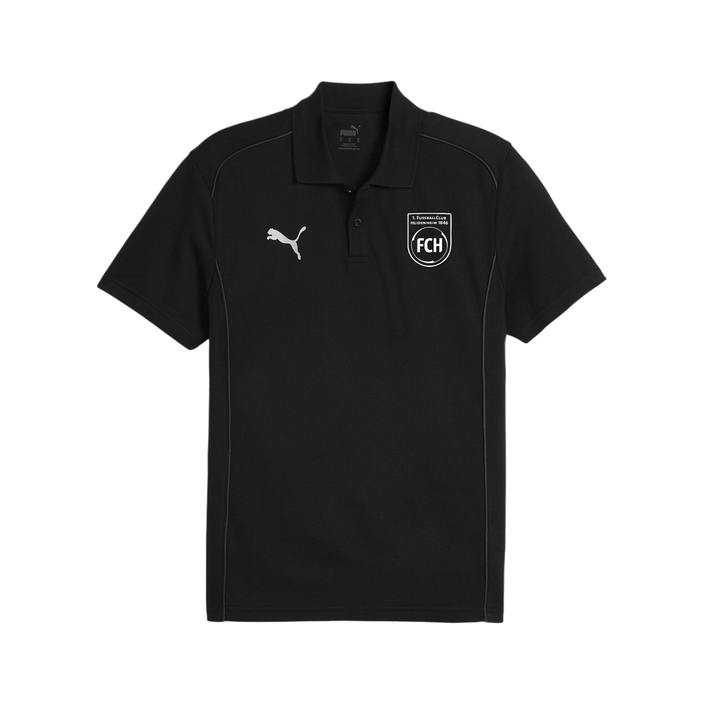 PUMA 1. FC Heidenheim Polo Shirt Schwarz F03