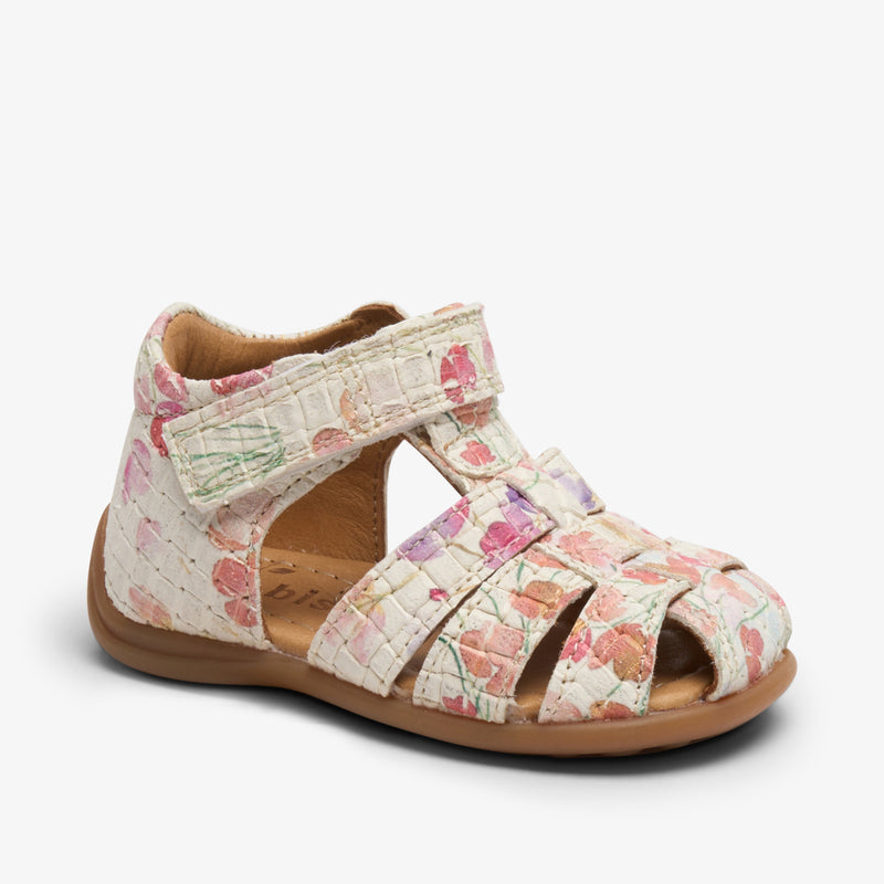 carly flower print white - Weiß