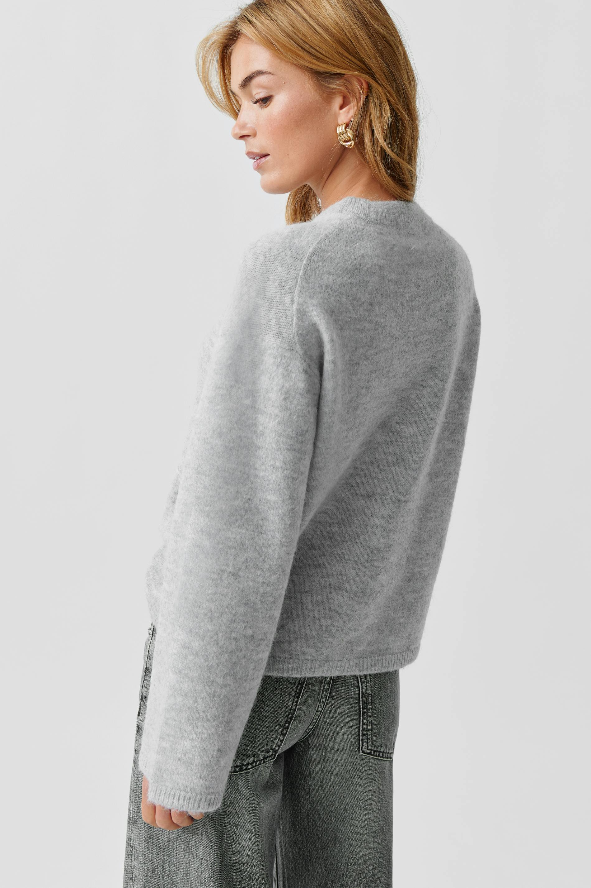 Knitted scarf sweater