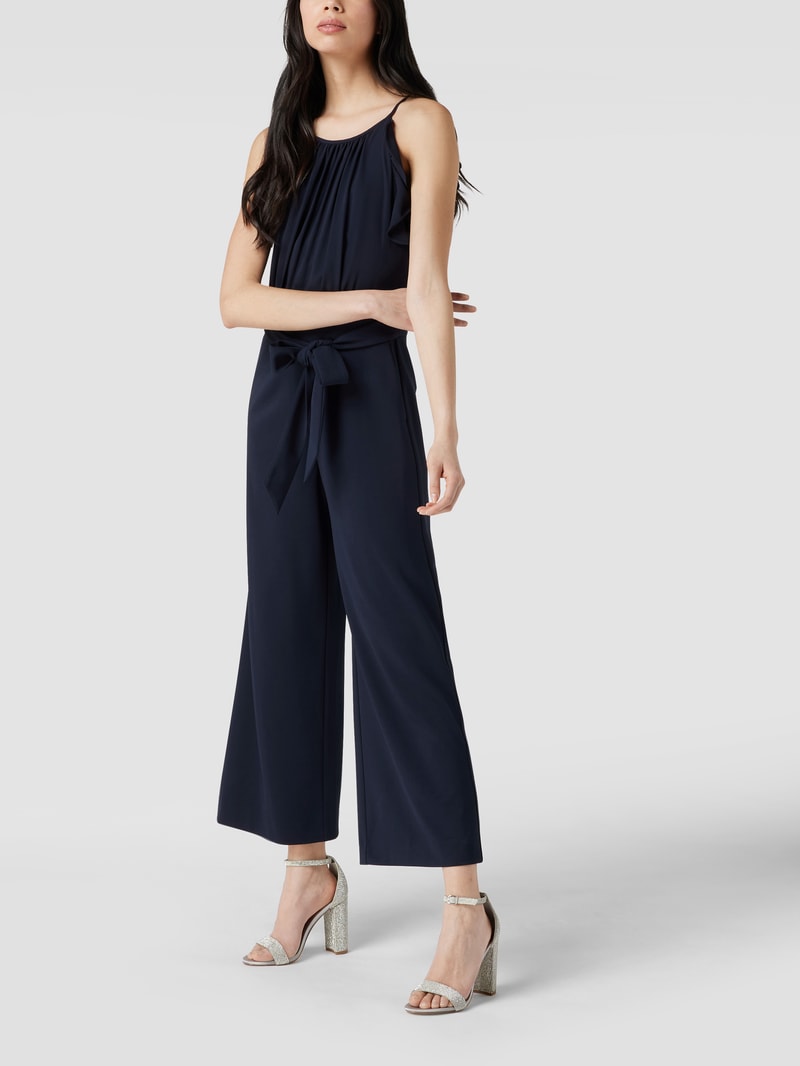 Jumpsuit mit Spaghettiträgern in marineblau
