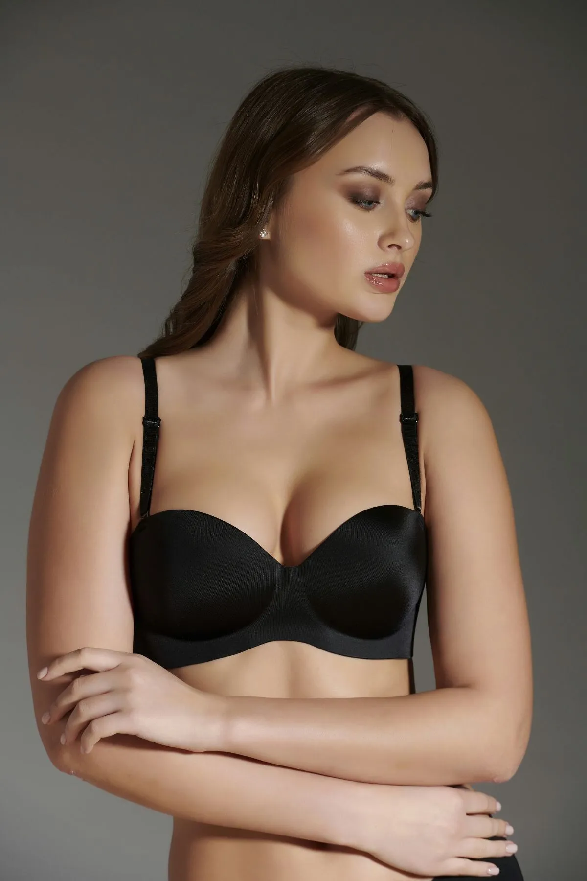 C&City  Unterstützte Laser Soft Cap Strapless C16055 Schwarz