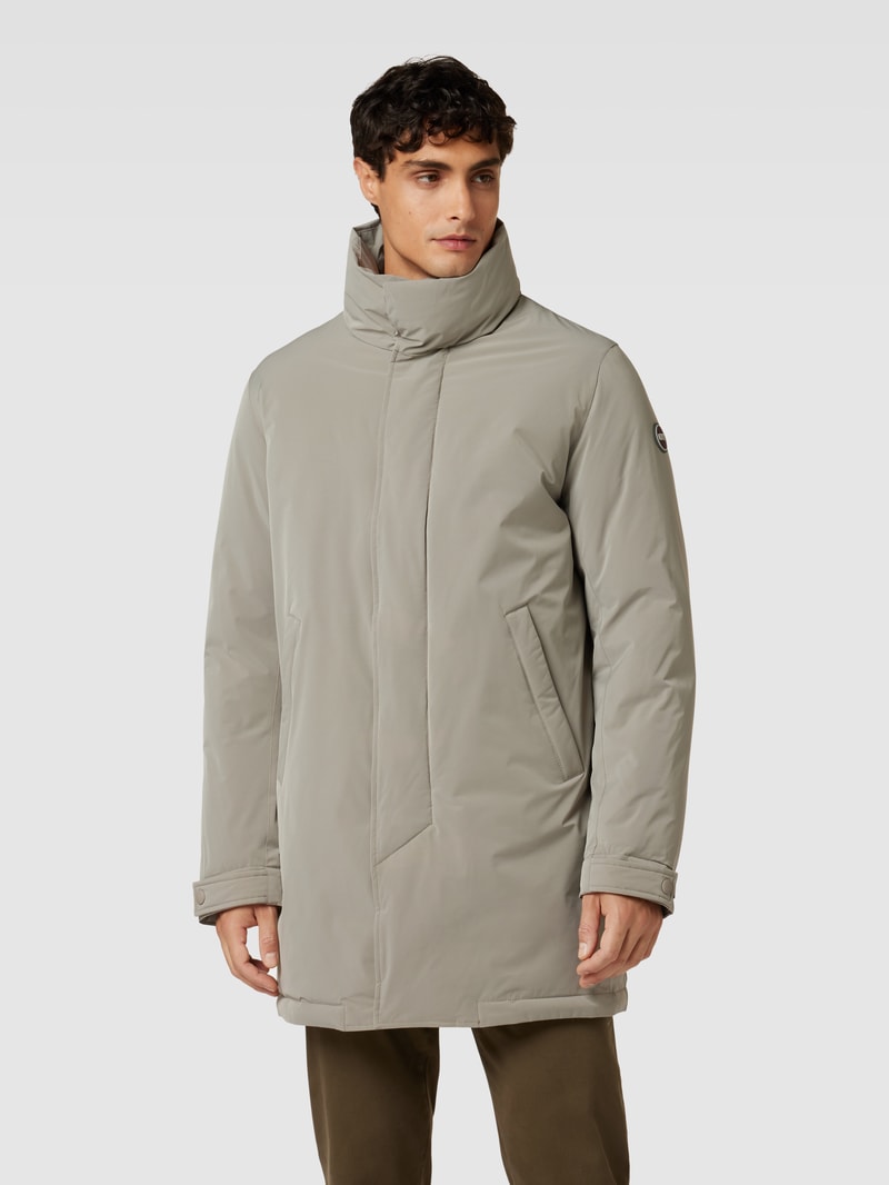 Jacke mit Stehkragen in taupe