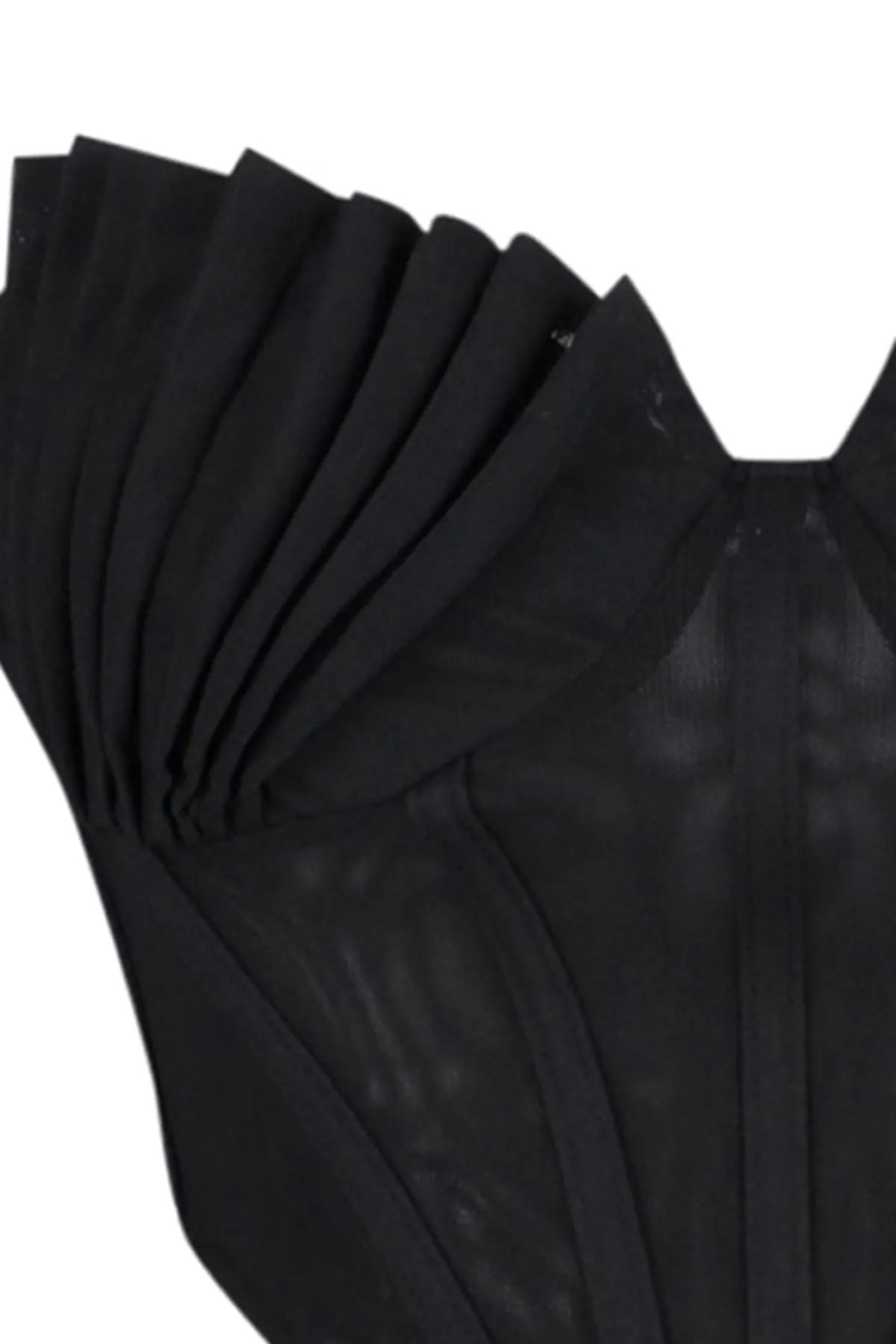 Trendyol Collection  Schwarzes Bustier aus bauchfreiem, gefüttertem Tüll TPRSS23BS00038