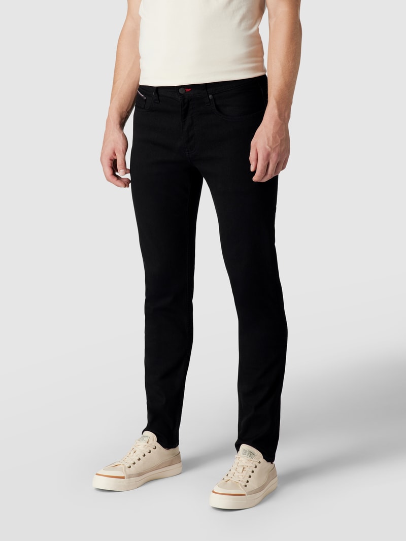 Straight Fit Jeans mit Stretch-Anteil Modell 'Denton in schwarz