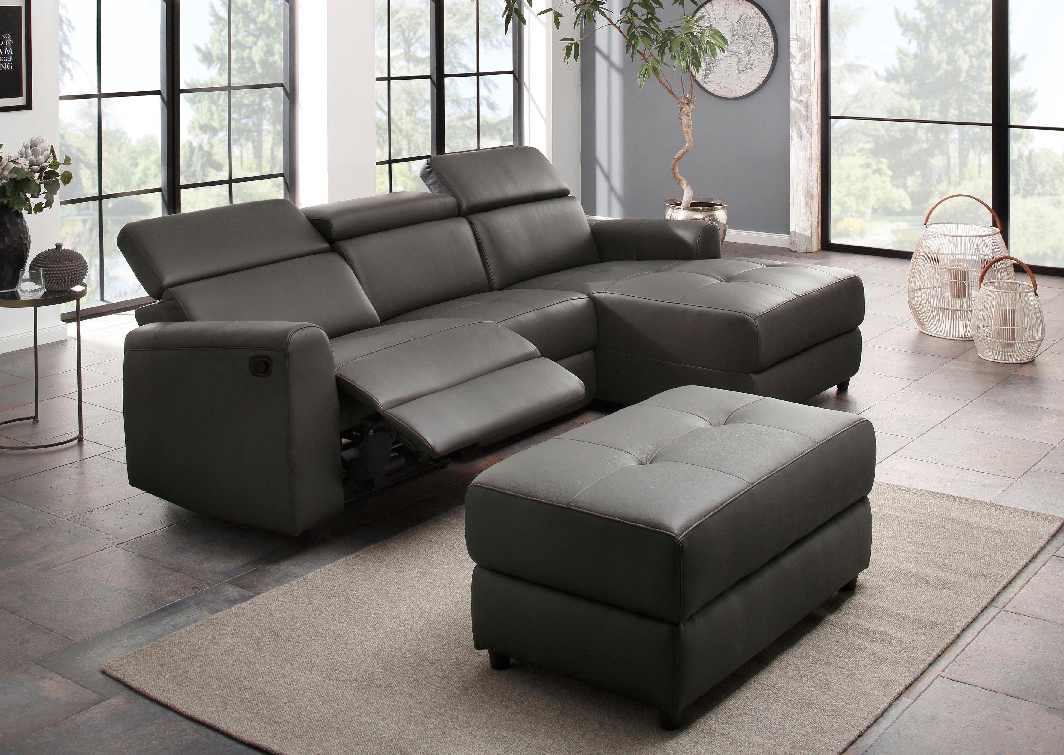 Home affaire Ecksofa Sentrano, auch mit elektrischer Funktion mit USB-Anschluß, in 4 Bezugsvarianten