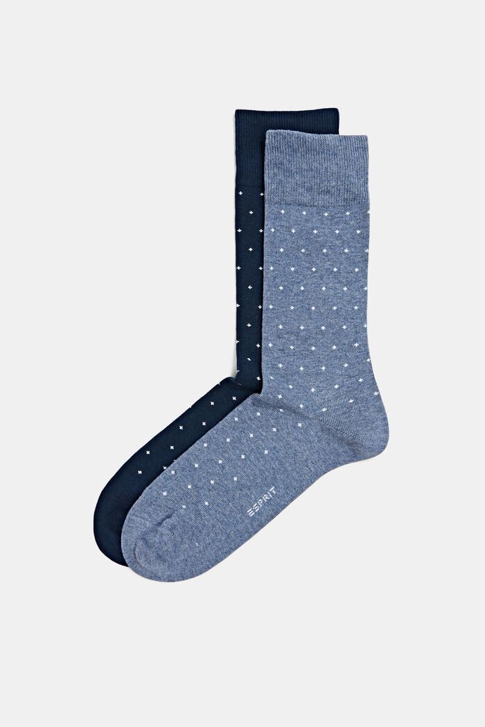 2er-Set Socken mit Pünktchenmuster, Bio-Baumwolle