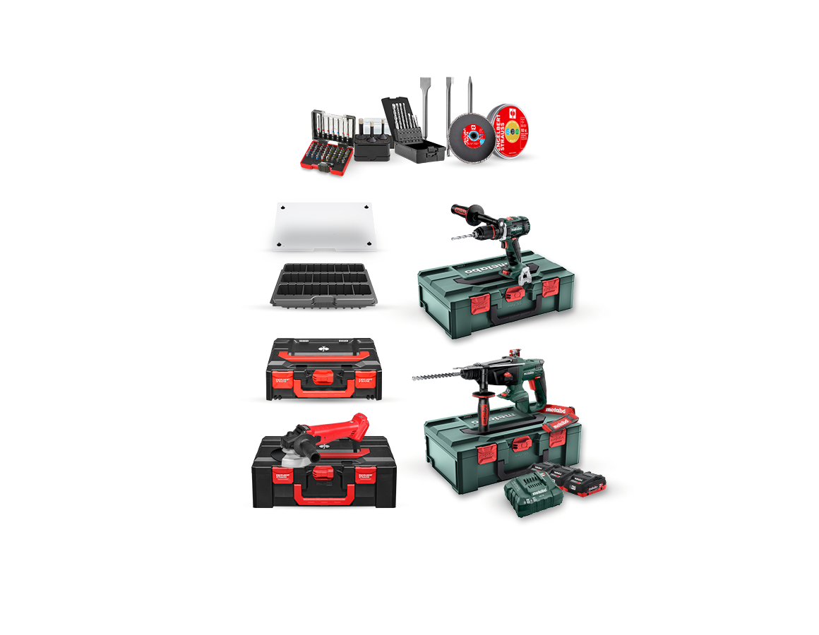 Metabo 18,0 V Kombipack X 3x 4,0 Ah LiHD+Ladegerät
