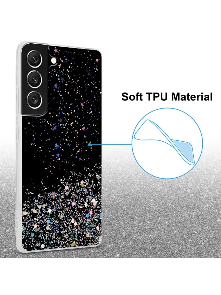 cadorabo Hülle für Samsung Galaxy S22 Glitter in Schwarz mit Glitter günstig kaufen onesize