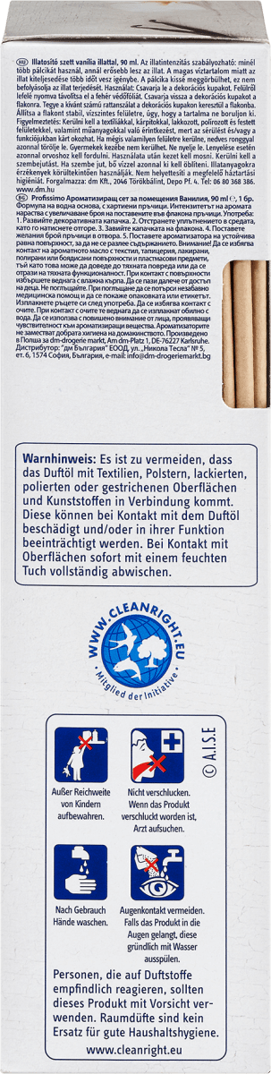 Duftstäbchen Raumduft Vanille, 90 ml