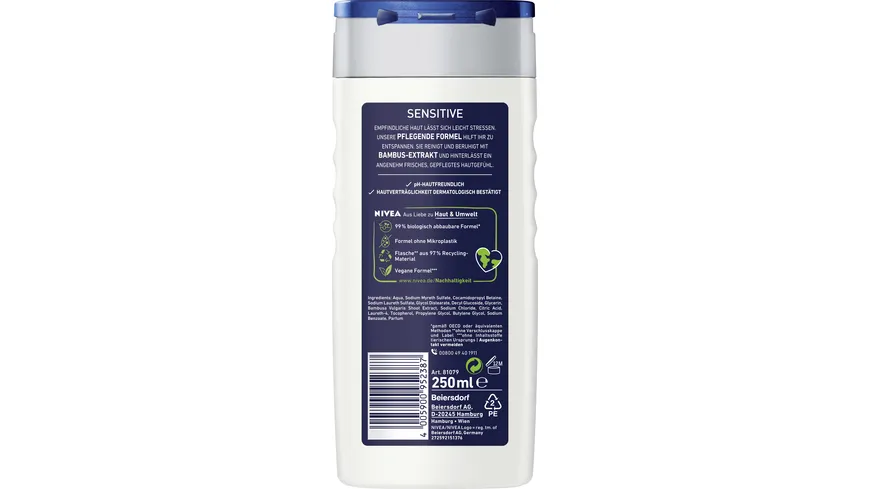 NIVEA MEN Duschgel Sensitive 3 in 1 250 ml