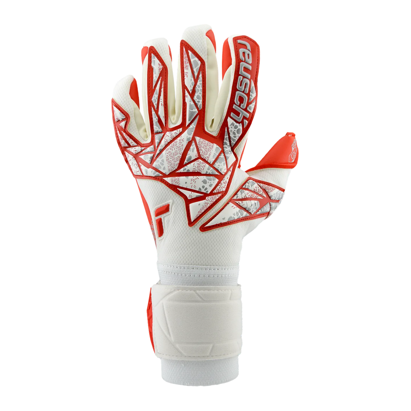 Reusch Attrakt Gold X TW-Handschuhe Weiss Silber Rot F1049
