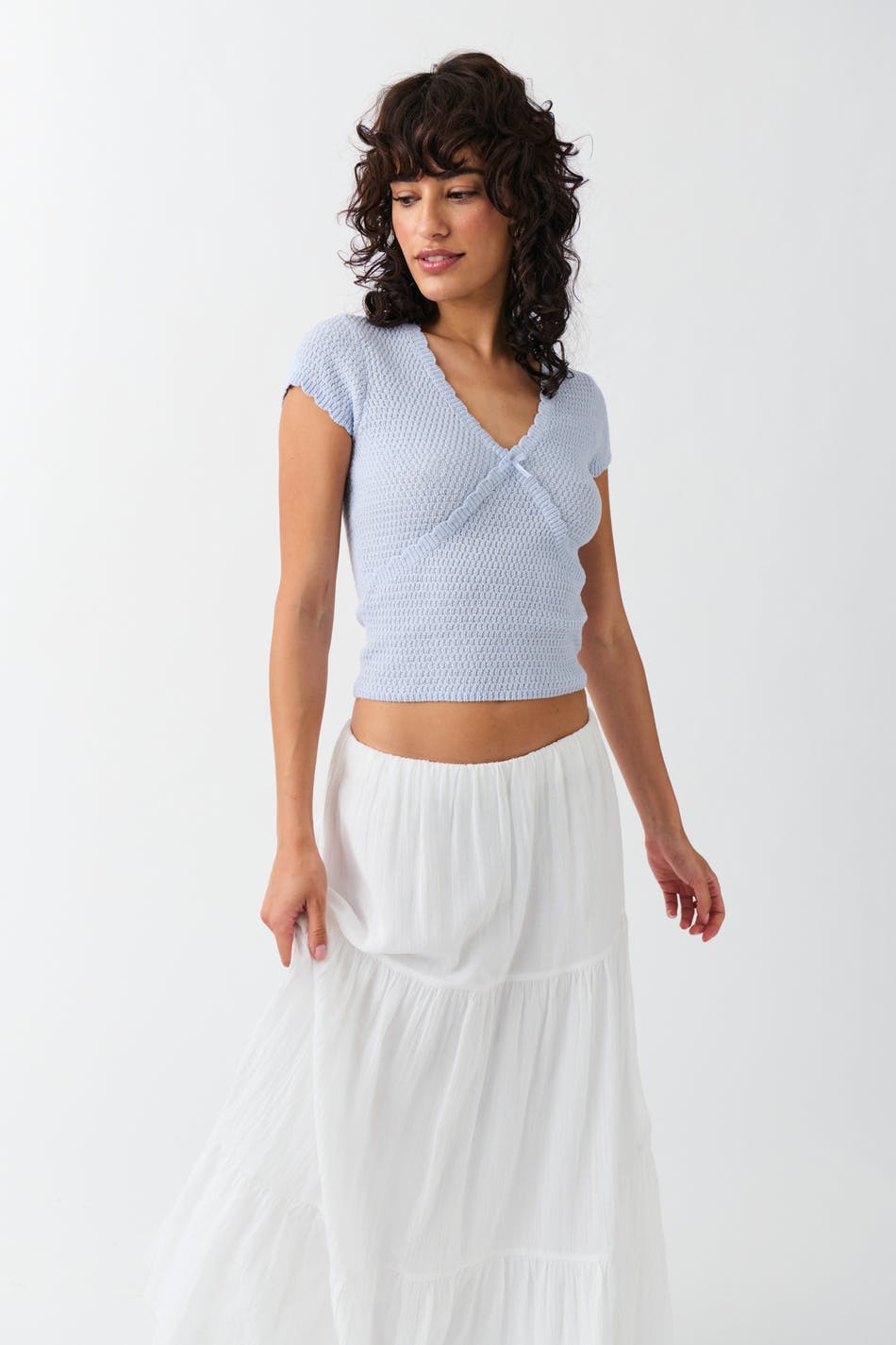 Crochet knitted top