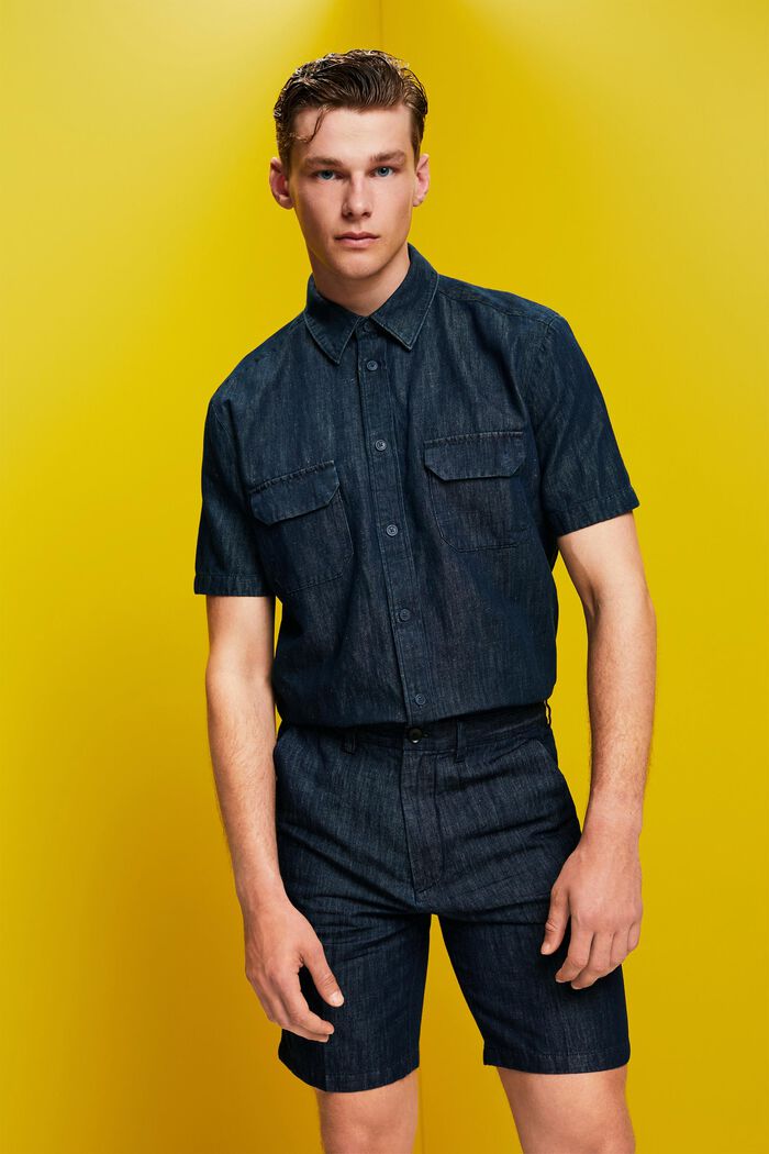 Kurzarmhemd im Jeans-Look