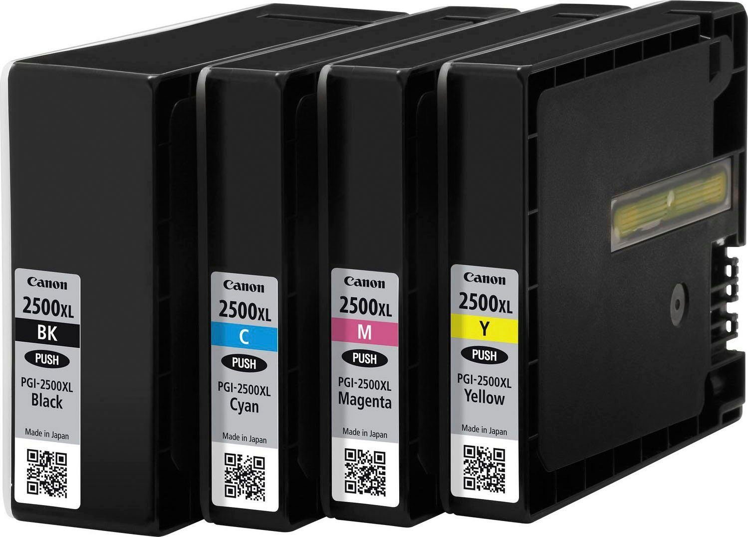 Canon PGI-2500 Tintenpatrone (Spar-Set, original Druckerpatrone schwarz/cyan/magenta/gelb)