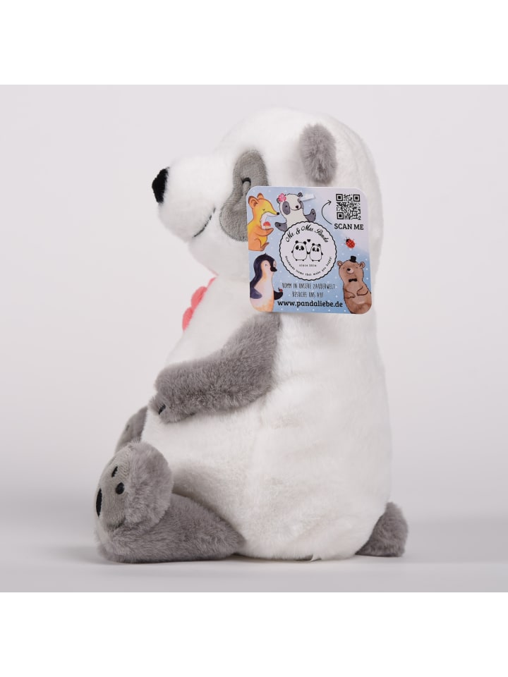 Mr. & Mrs. Panda Kuscheltier Panda mit Blume mit Spruch in Grau Pastell günstig kaufen onesize