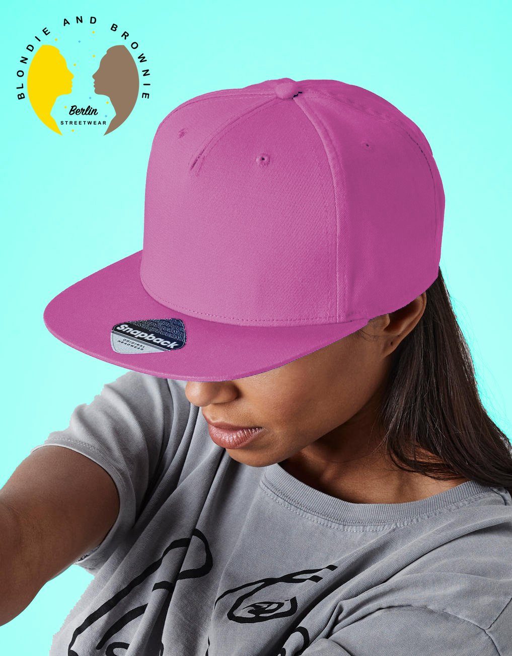 Blondie & Brownie Snapback Cap Unisex Erwachsene Mario Luigi Logo Stick in Grün und Rot Snapback
