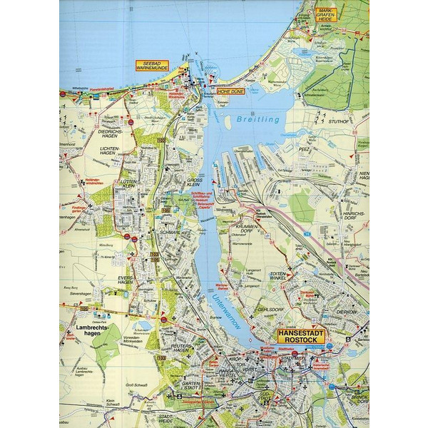 Hansestadt Rostock, Kühlungsborn, Bad Doberan, Rerik und Umgebung 1 : 50 000 - Wanderkarte