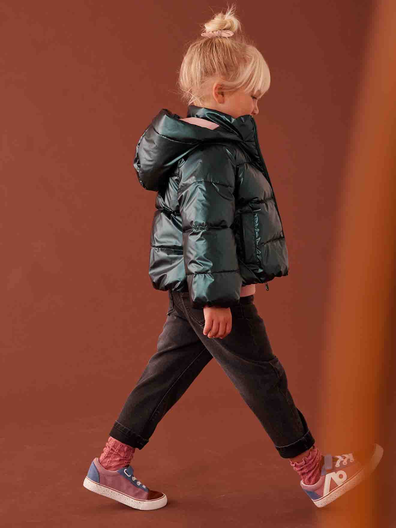 Vertbaudet Mädchen Mom-fit-Jeans - grauer denim