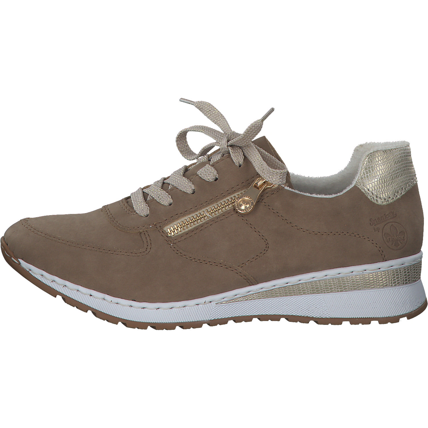 Rieker 54420, Schnürschuhe, Damen, shell/lightgold