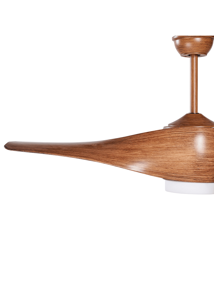 Beliani Deckenventilator mit Licht PARIA in Braun - (W) 110 x (H) 54 x (L) 110 cm günstig kaufen onesize