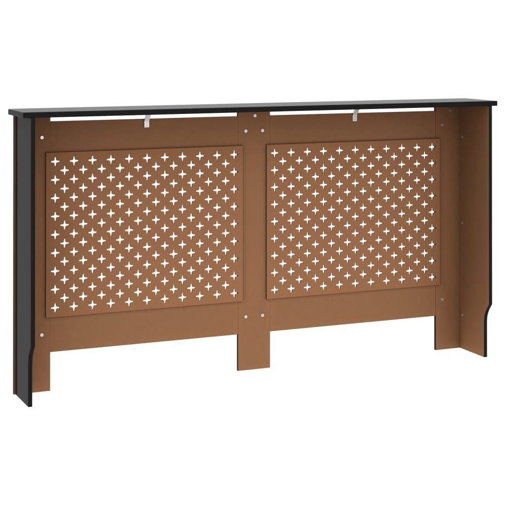 vidaXL Heizkörper-Wäschetrockner Heizkörperverkleidung Schwarz 152 x 19 x 81 cm MDF