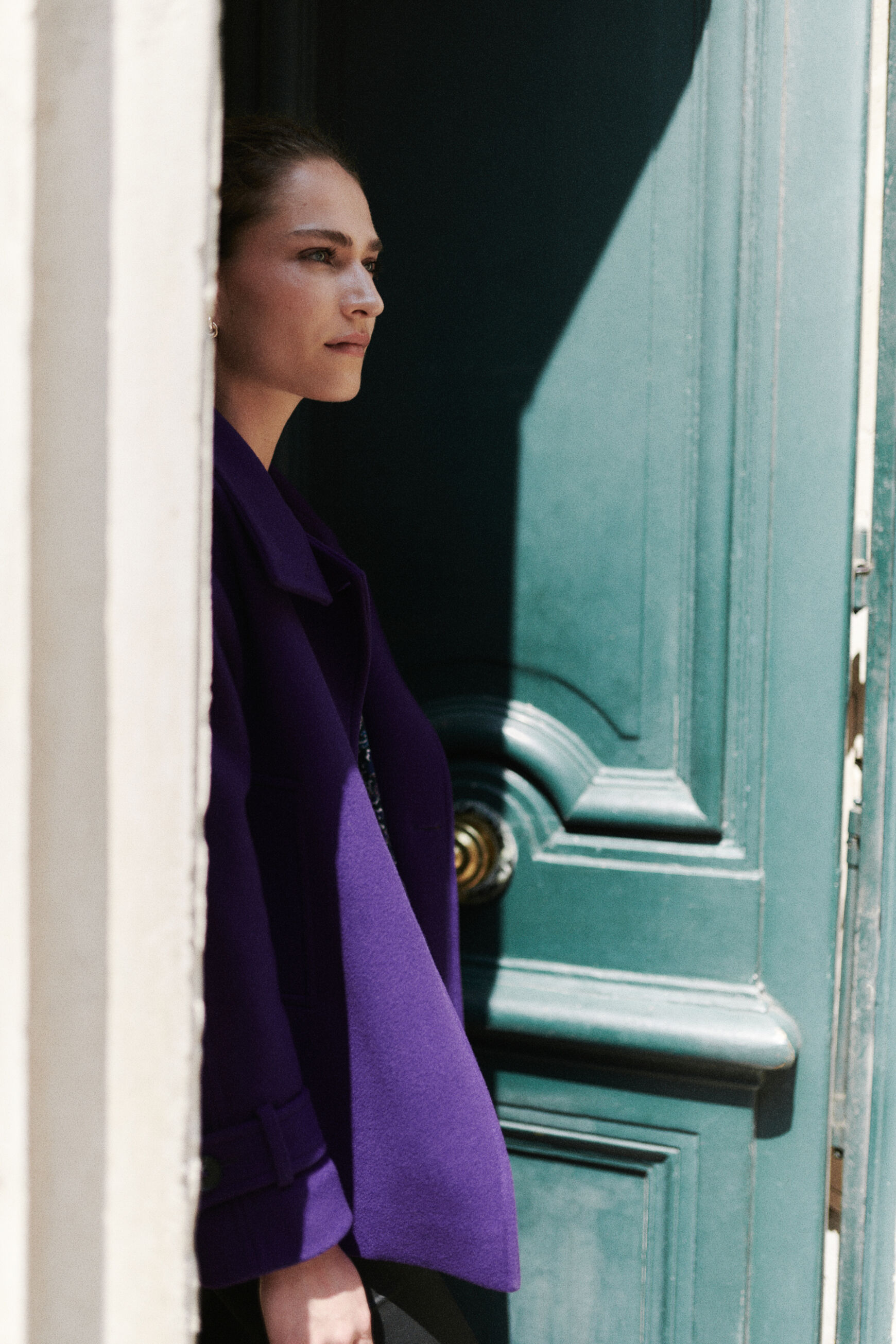 manteau nicco prune femme