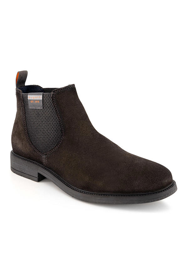 bugatti, Chelsea Boots, Veloursleder, dunkelgrau