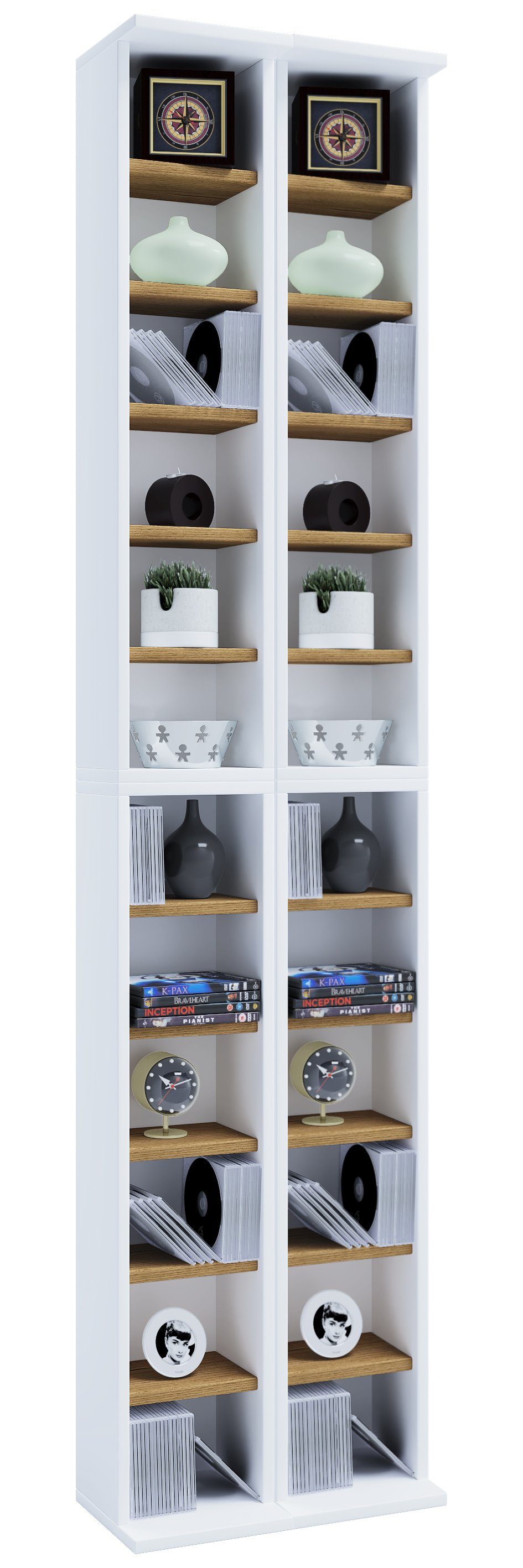 VCM CD-Regal Holz CD DVD Stand Regal Schrank Ständer Almera, 1-tlg.